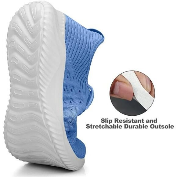 Feethit Womens Slip On Walking Shoes Lightweight Non Slip Running Gym Sneakers - Picture 3 of 7